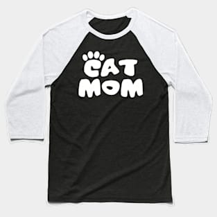 Cat Mom Logo Baseball T-Shirt